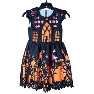 Unique Vintage Cutout Halloween Kids Dress Size 8 years NWOT